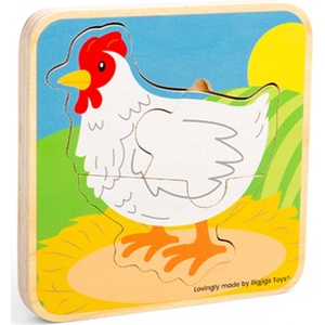 Bigjigs Toys Пъзел Жизнен цикъл на кокошка (BJ35018)