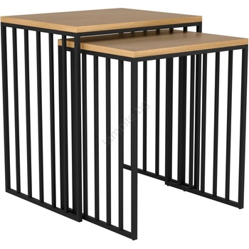 EGLO 424143 - Комплект от 2 странични масички TOZAWA, кафяво/черно (EG424143)