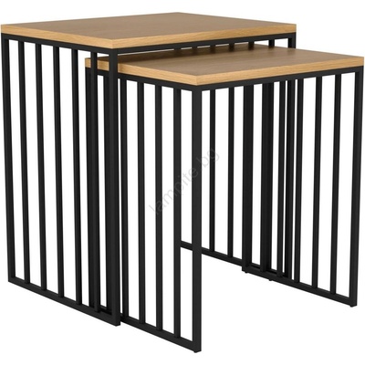 EGLO 424143 - Комплект от 2 странични масички TOZAWA, кафяво/черно (EG424143)