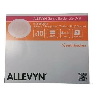 Smith & Nephew Medical Ltd. Allevyn Gentle Border Lite Oval 8,6×7,7 cm 10 ks