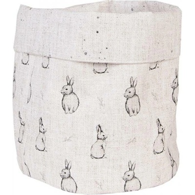 Bavlněný košík na pečivo s králíčky Bunny Buddies – 15x16 cm