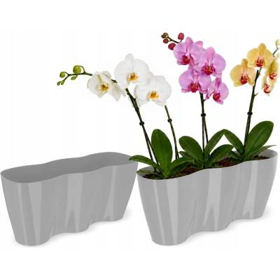 Kadax Květináč plast šedý 35 x 12 x 16 cm