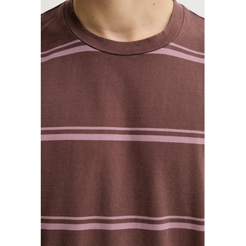 Samsoe Samsoe Памучна тениска Samsoe Samsoe SAHAKEEM в кафяво с десен M25200026 (M25200026)