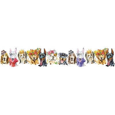 Dimex KI350-110 Fototapeta za linku Dogs rozměry 350 x 60 cm