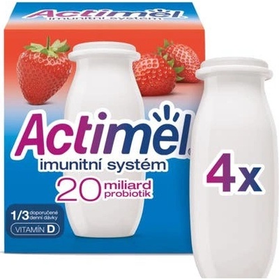 Danone Actimel jahoda 4 x 100 g – Hledejceny.cz