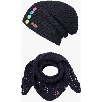Doke Set Háčkovaná čepice a šál bc black