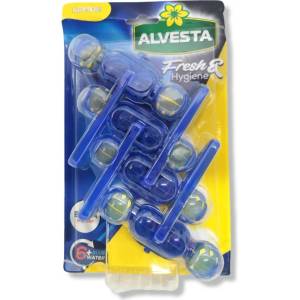  Alvesta ароматизатор за тоалетна чиния, Синя вода, 4 броя, Лимон