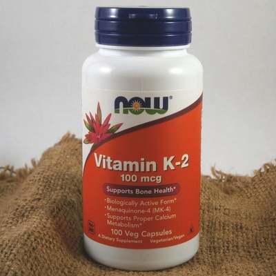 NOW Foods Vitamin K2 jako MK-4 100ug 100 rostlinných kapslí