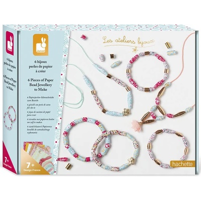 Janod Комплект за изработка на бижута Janod - Хартиени перли (J07934)