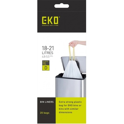 EKO-Europe Eko Торби за смет с връзки, размер d, 18-21 литра, 20 бр (eko 337041)