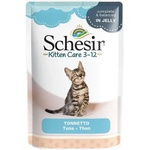 Schesir Kitten пауч за котенца с риба тон в желе, 85 г