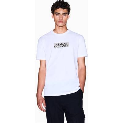 Armani Exchange Тениска Armani Exchange Men's Regular Fit T-Shirt - White/Gold