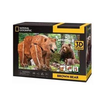 CubicFun National Geographic Brown Bear 3d Puzzle