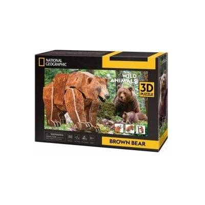 CubicFun National Geographic Brown Bear 3d Puzzle