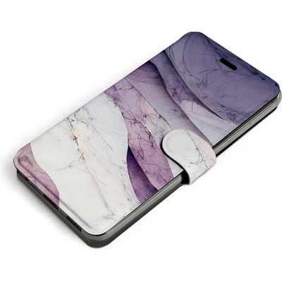 Pouzdro Mobiwear Flip Samsung Galaxy A41 - VP31S Bílý a fialový mramor