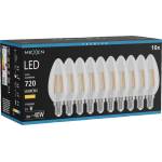 Mexen Vintis 10x LED филтърна крушка E14, C35, 6W, Топла - 2700K, 720 lm, прозрачна (L154-E14-0627-00x10)
