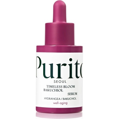 PURITO Timeless Bloom Bakuchiol Serum интензивен ревитализиращ серум за възстановяване стегнатостта на кожата 30ml