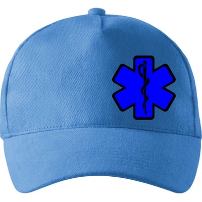 Rescue Hviezda na prsníku + nápis na chrbte 5P Svetlomodrá