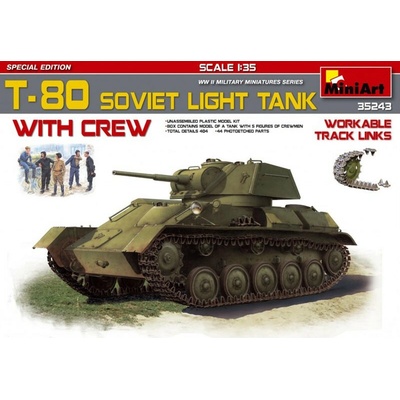 MiniArt T 80 Soviet Light Tank with Crew Special Edition 1:35