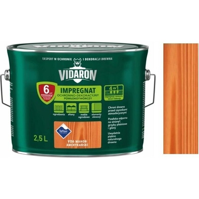VIDARON IMPREGNAČNÍ NÁTĚR OCHRANNÝ DEKORAČNÍ 4v1 AMERICKÝ MAHAGON V06 2,5L