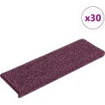 vidaXL Изтривалки за стълби, 30 бр. , 65x21x4 см, тъмнолилави, правоъгълни, кант (3365837)