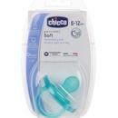 Chicco Physio silikon Soft bez BPA modrá s kroužkem