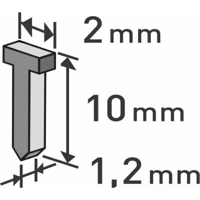 Extol Premium (8852403) klince, balenie 1000ks, 10mm, 2,0x0,52x1,2mm