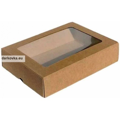 Dárková krabička - okénko - dvoudílná 27x18x6 cm