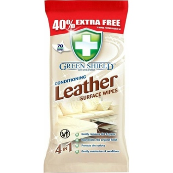 Green Shield Leather čistiace obrúsky na topánky a kožu 70 ks