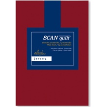SCANquilt Prostěradlo Jersey Elastic Lycra tmavě červené 180x200