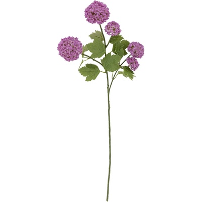 Bloomingville Umelý kvet Snowball Purple 73 cm