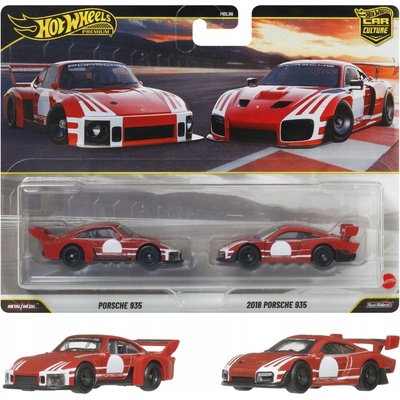 Mattel Hot Wheels Prémiový balíček aut Porsche 935 + Porsche 935 z roku 2018 JHW51