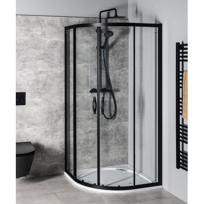 GELCO SIGMA SIMPLY BLACK 800x800 mm, R550, čiré sklo GS5580B