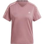 adidas Дамска тениска Adidas Own The Run Three-Stripe T-Shirt Womens - Crimson