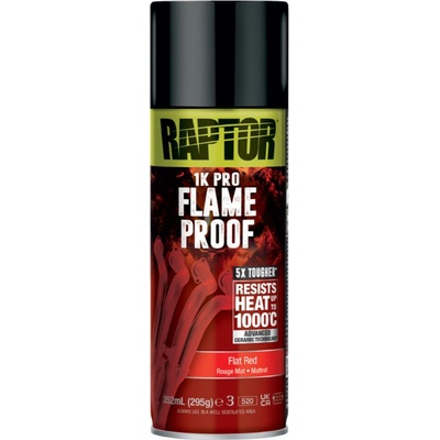 Raptor 1K Flameproof žiaruvzdorná farba v spreji 295 g flat red