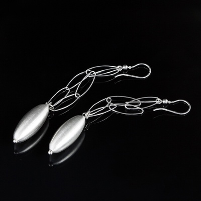 Šperk Holíč strieborné visacie náušnice bez kameňa N140