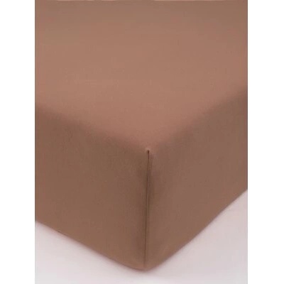MKLozkoviny.sk Jersey plachta s elastanom Deluxe mocha mousse 160x200