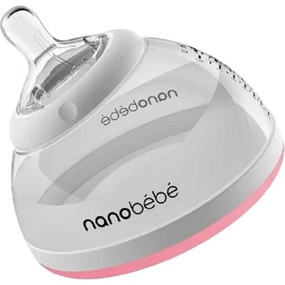 Nanobebe Преходна бутилка Nanobebe - 240 ml, розова (31004)
