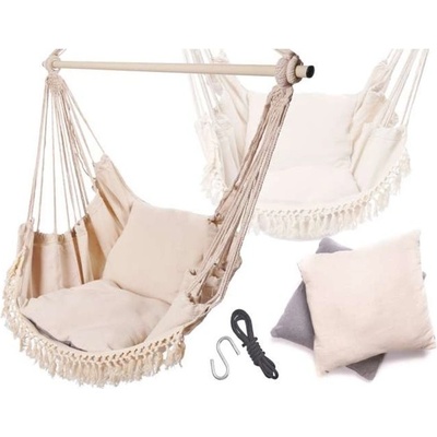 Hammock Kreslo závesné krémové 100x110cm SW22