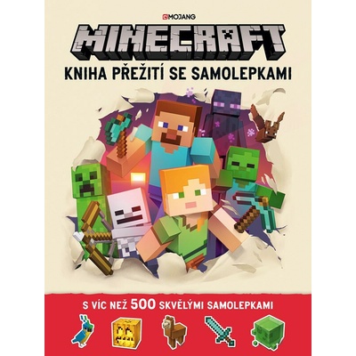 Minecraft kniha přežití se samolepkami