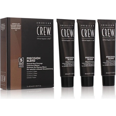 American Crew Precision Blend Natural Grey Blending Hair Color barva 4/5 Medium Natural 3 x 40 ml