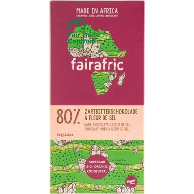 Fairafric bio hořká 80% s Fleur de Sel 80 g