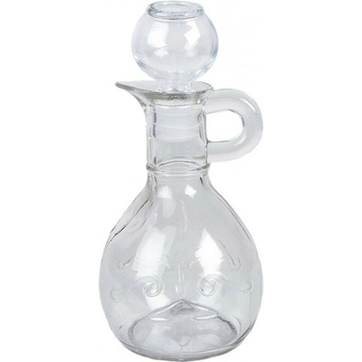 Clayre & Eef Dekoračná sklenená fľaštička karafa so zátkou 175 ml