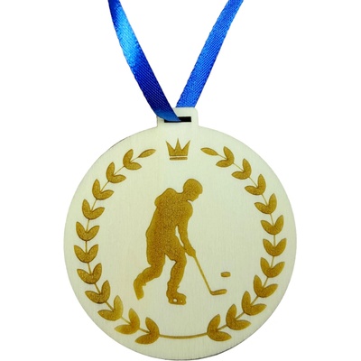 Medaile hokej stuha: modrá