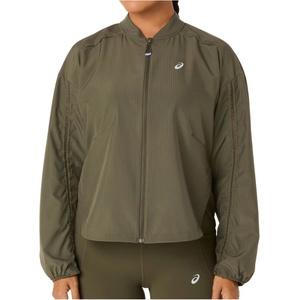 Asics Дамско яке за бягане Asics Women's Nagino Run Adjustable Jacket Running jacket - Dark Olive (128-0524-0414)