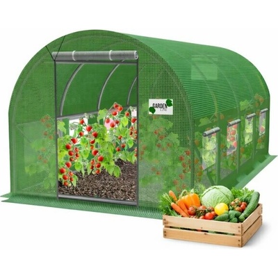 GARDEN LINE Záhradný fóliovník 4-segmentový 4 x 2,5 x 2 m NEW SOLUTION zelený