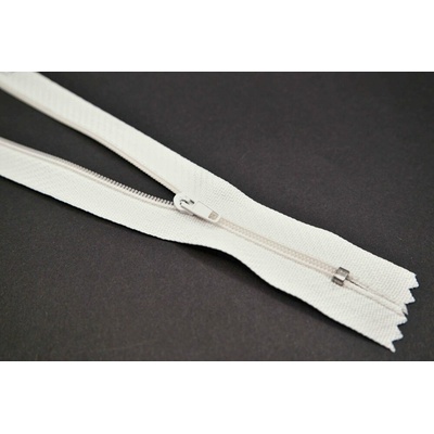 Nedeliteľný jemný plastový špirálový zips (veľkosť číslo 3) rôzne farby - dĺžka 12 cm - 60 cm 20 cm Mliečna