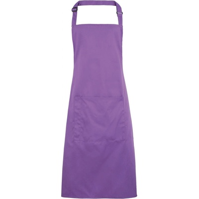 Premier Workwear Keprová pracovní zástěra s kapsou z kolekce Colours Collection fialová světlá Pantone 2587C 72x86cm PW154