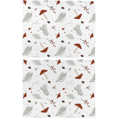 Butter Kings Текстилни подложки за хранене в комплект от 2 бр. 35x47 cm Toadstools - Butter Kings (CHDC4_placemats)