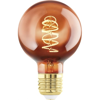 Eglo 110198 E27 4W guľa G80 LED svetelný zdroj filament, Spiral 30lm 2000K regulovateľná intenzita svetla 360°